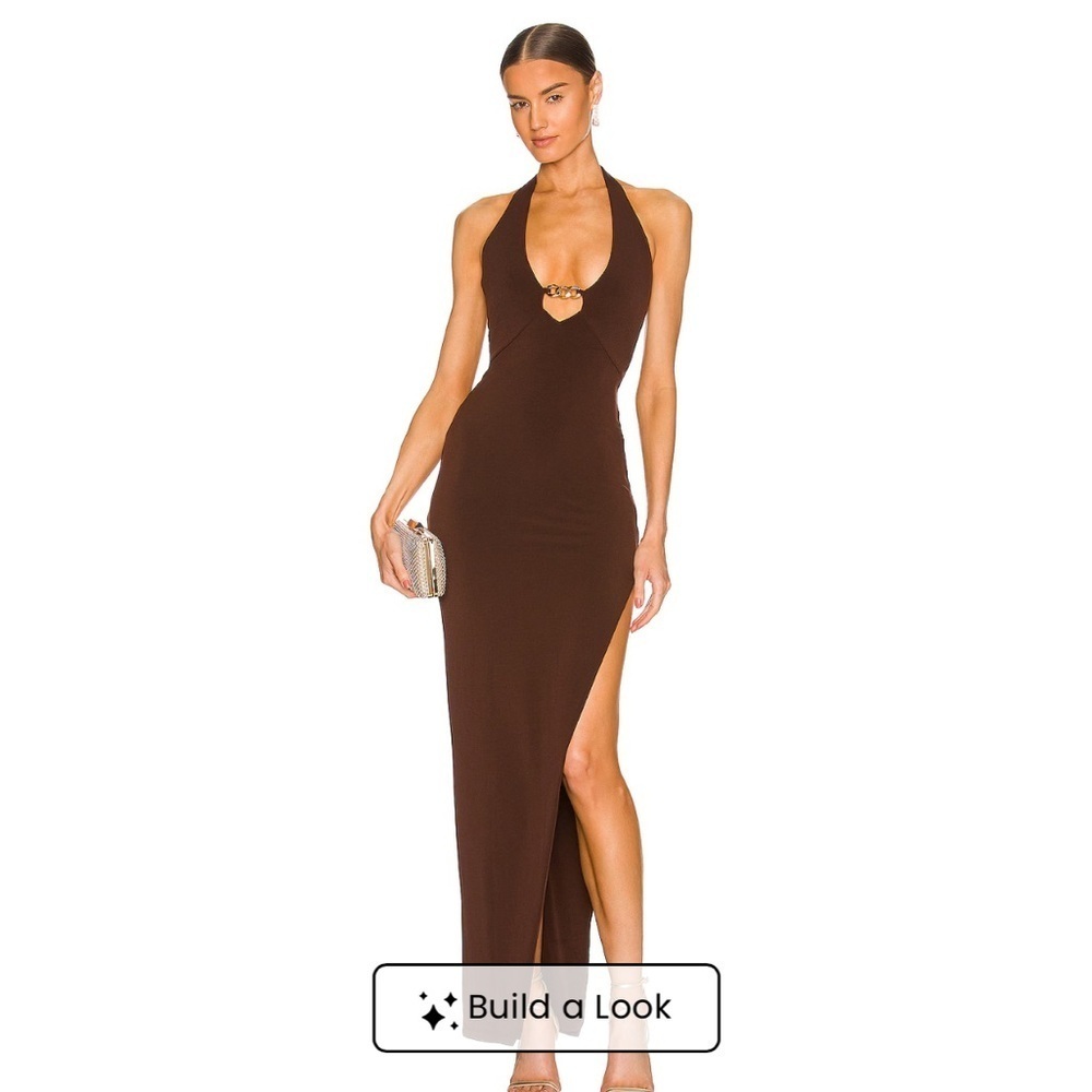 Nookie Alyssa Chain Gown in Chocolate